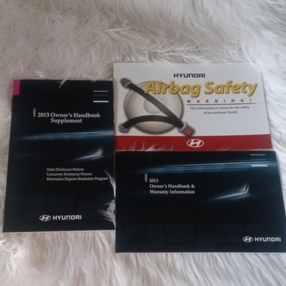 Hyundai owners manual airbag safety booklets 2013